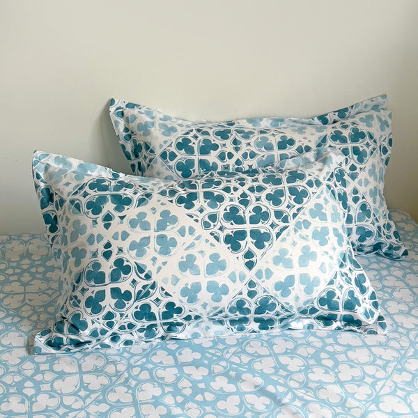 JUEGO DE SÀBANA ROMA PRINT MOSAICO AZUL