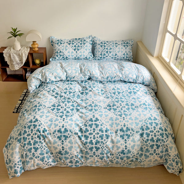 FORRO DUVET ROMA PRINT MOSAICO AZUL