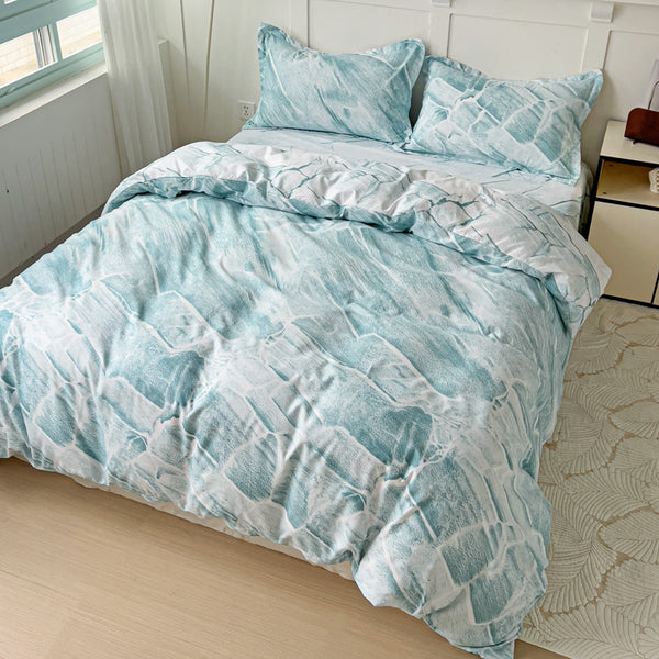 TENDIDO ACOLCHADO ROMA PRINT MARMOL AQUA