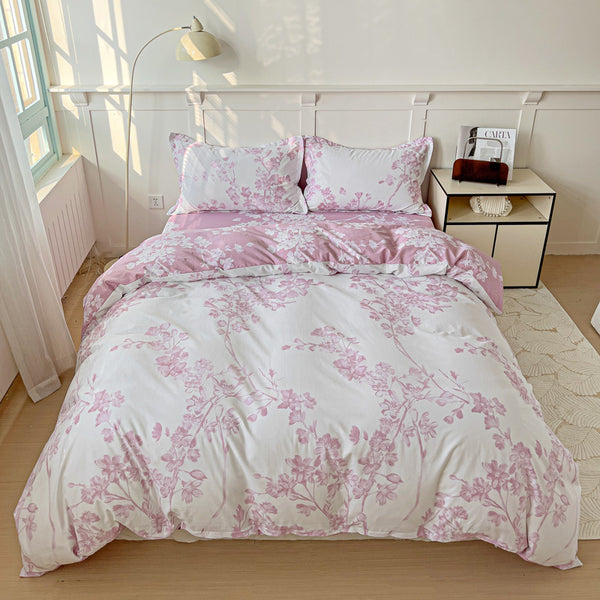 FORRO DUVET REAL 100% ALGODÓN PRADERA ROSA