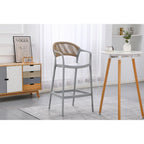 SILLA PARA BAR BALI GRIS CON ESPALDAR