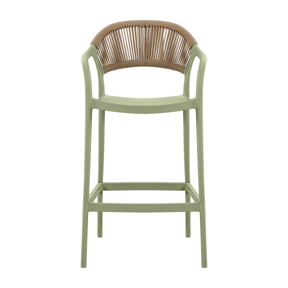 SILLA PARA BAR BALI VERDE CON ESPALDAR