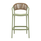 SILLA PARA BAR BALI VERDE CON ESPALDAR