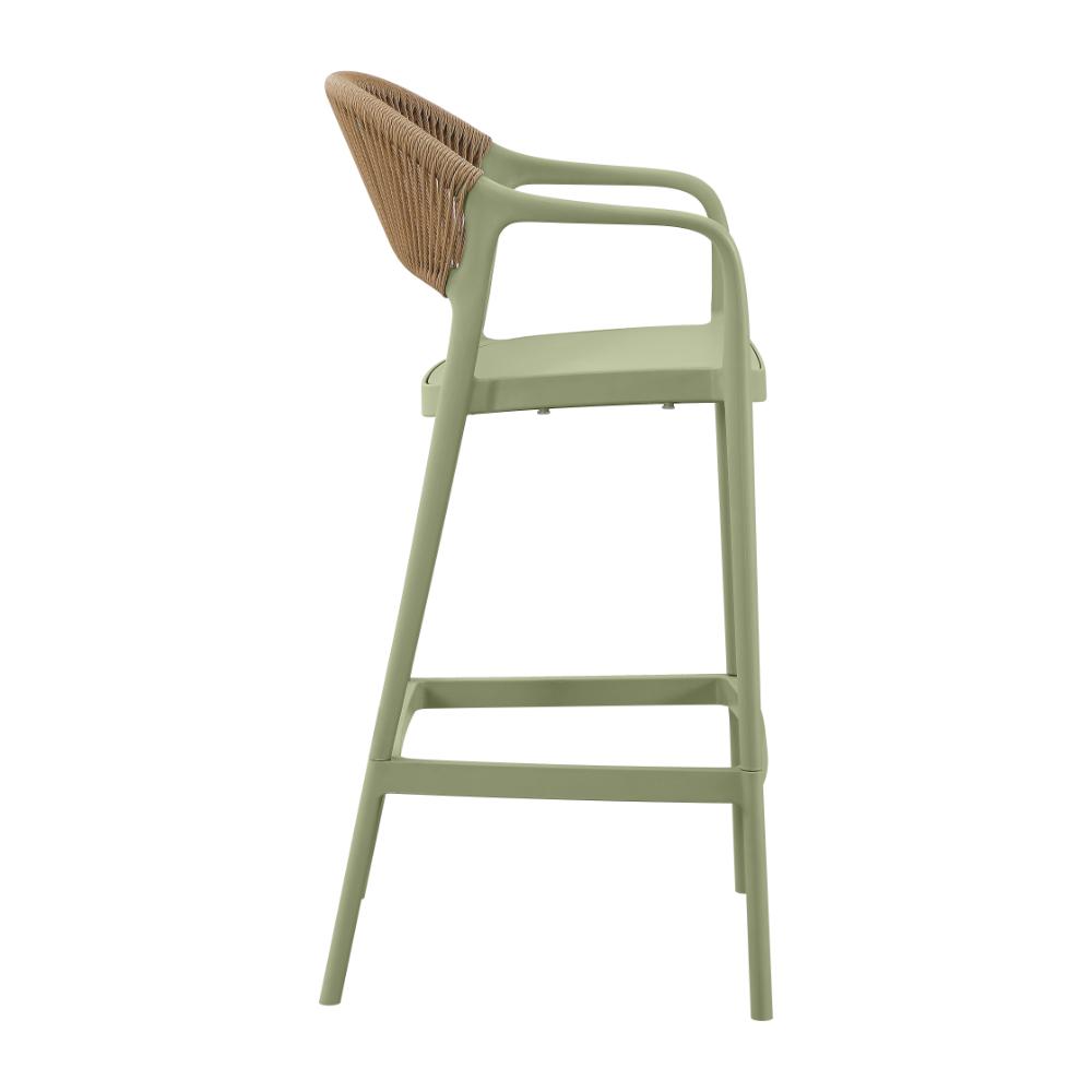SILLA PARA BAR BALI VERDE CON ESPALDAR