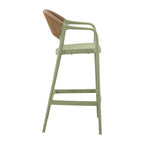 SILLA PARA BAR BALI VERDE CON ESPALDAR