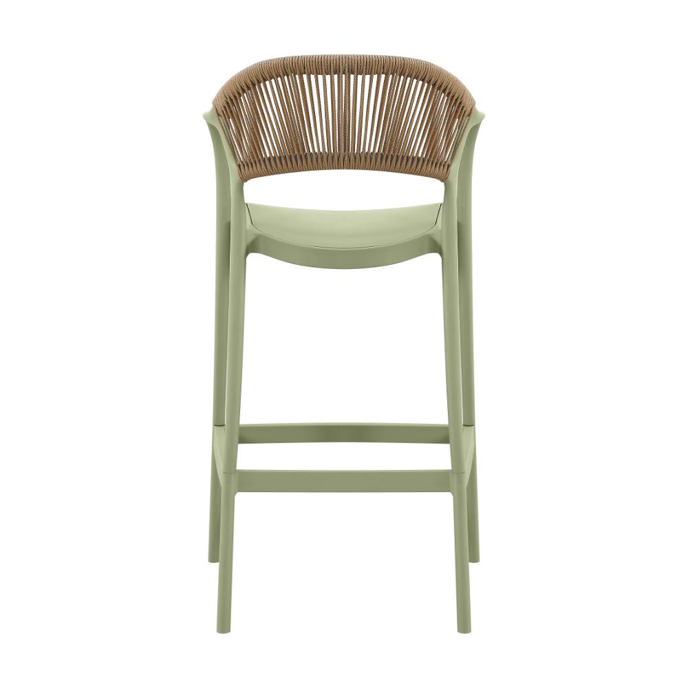 SILLA PARA BAR BALI VERDE CON ESPALDAR