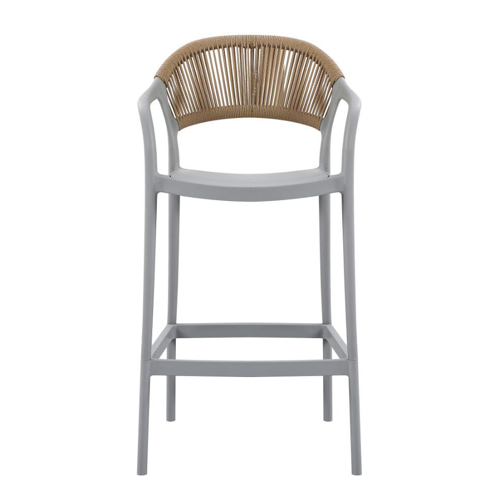 SILLA PARA BAR BALI GRIS CON ESPALDAR