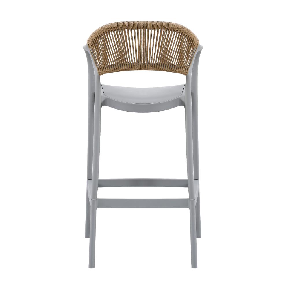 SILLA PARA BAR BALI GRIS CON ESPALDAR