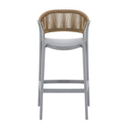 SILLA PARA BAR BALI GRIS CON ESPALDAR