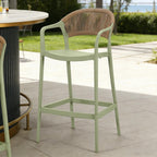 SILLA PARA BAR BALI VERDE CON ESPALDAR