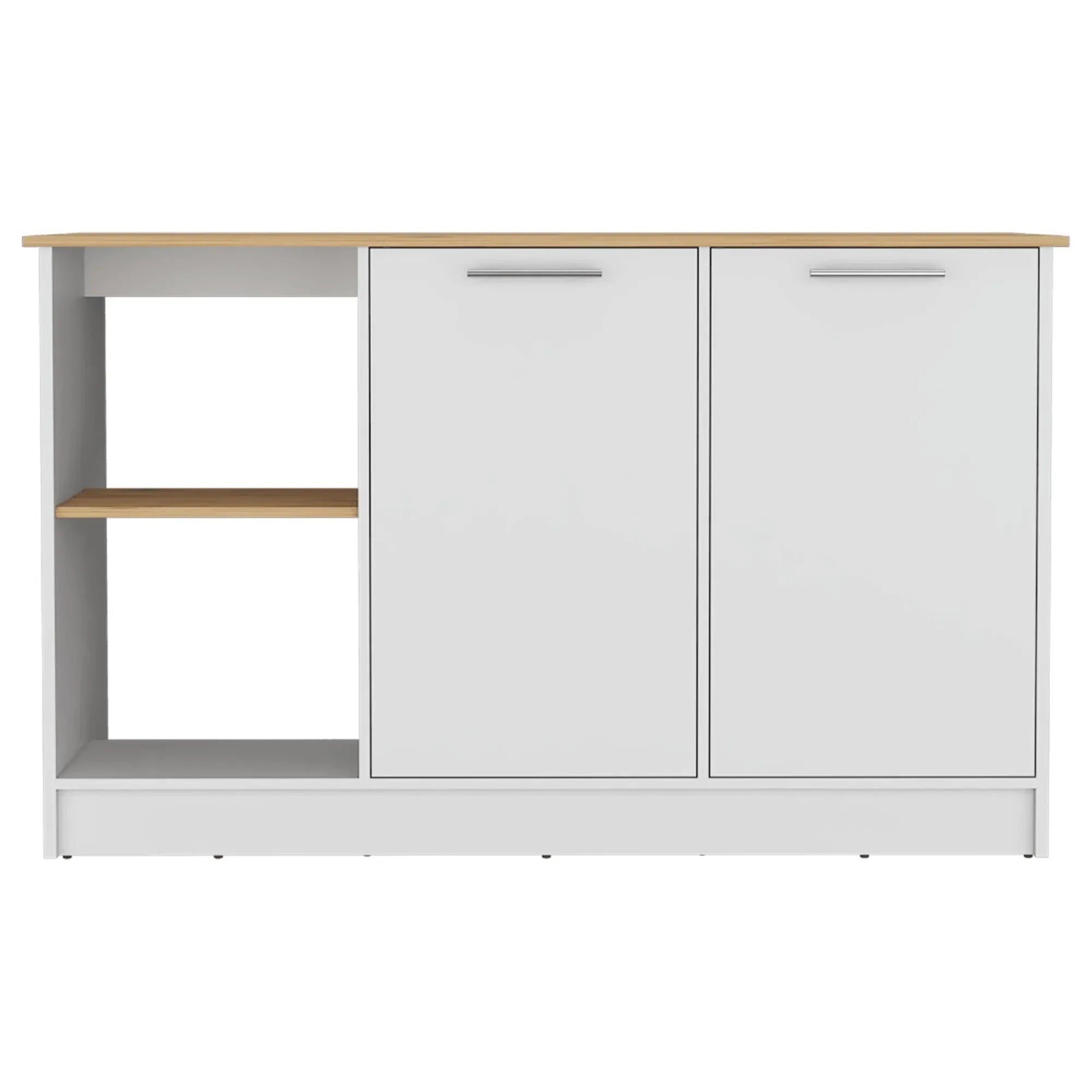 BARRA COCINA SAMARA BLANCO Y MACADAMIA