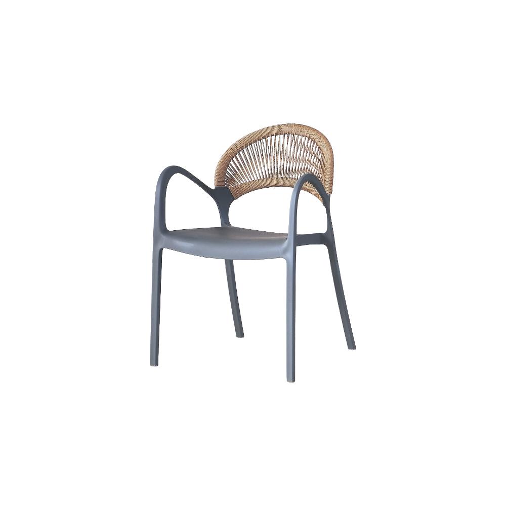 SILLA DE EXTERIOR CON BRAZOS DAYTONA DARK
