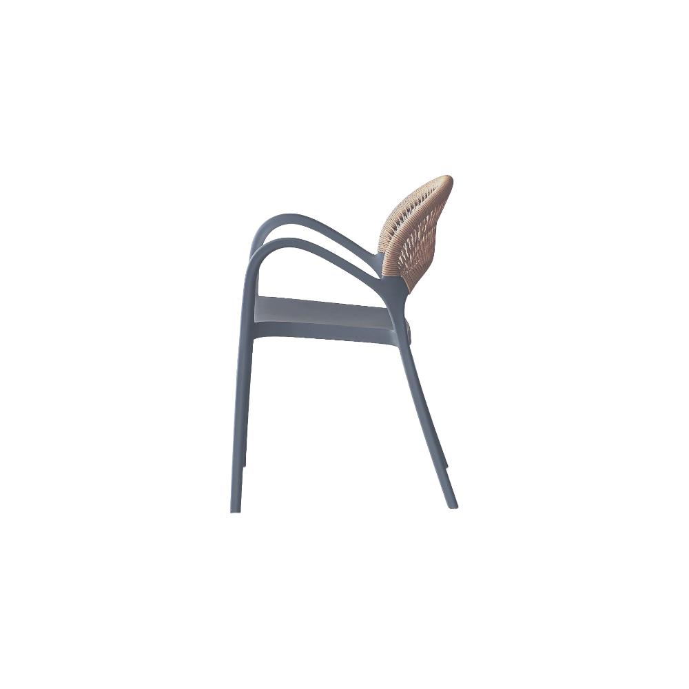 SILLA DE EXTERIOR CON BRAZOS DAYTONA DARK