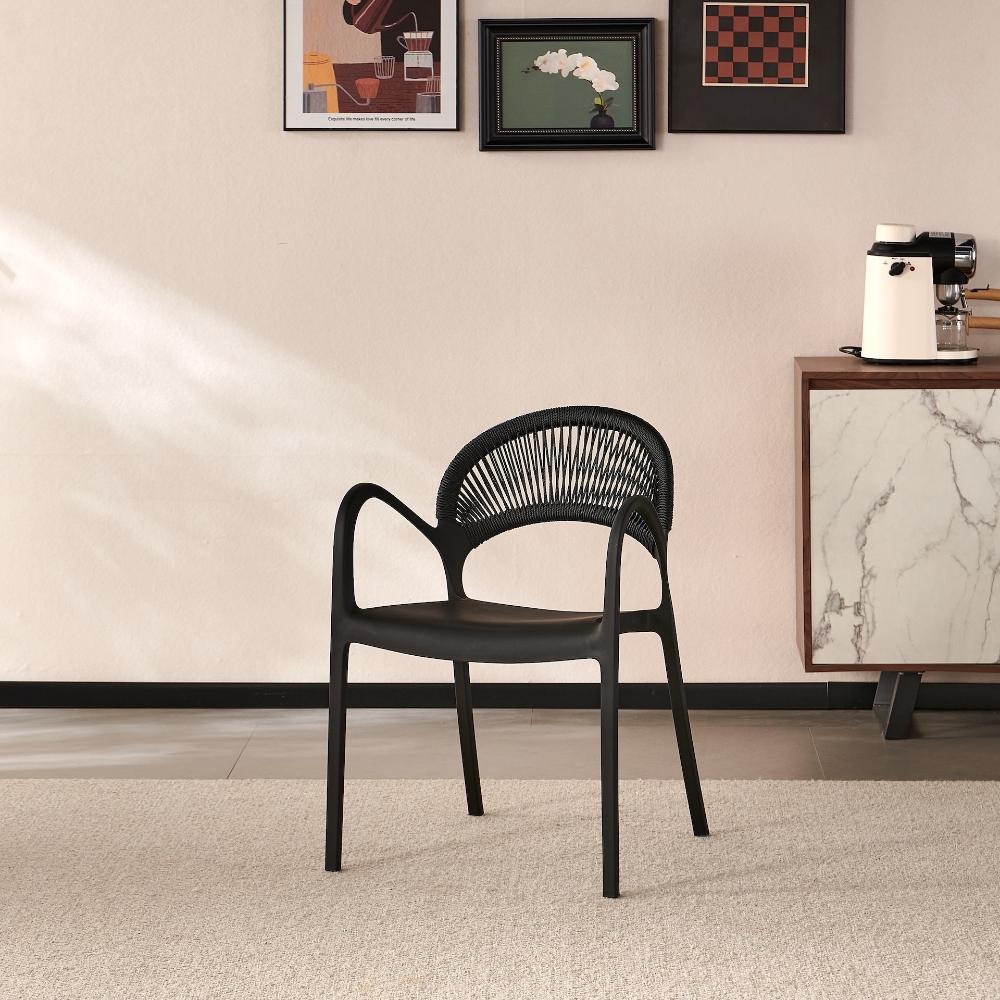 SILLA DE EXTERIOR CON BRAZOS DAYTONA BLANCA