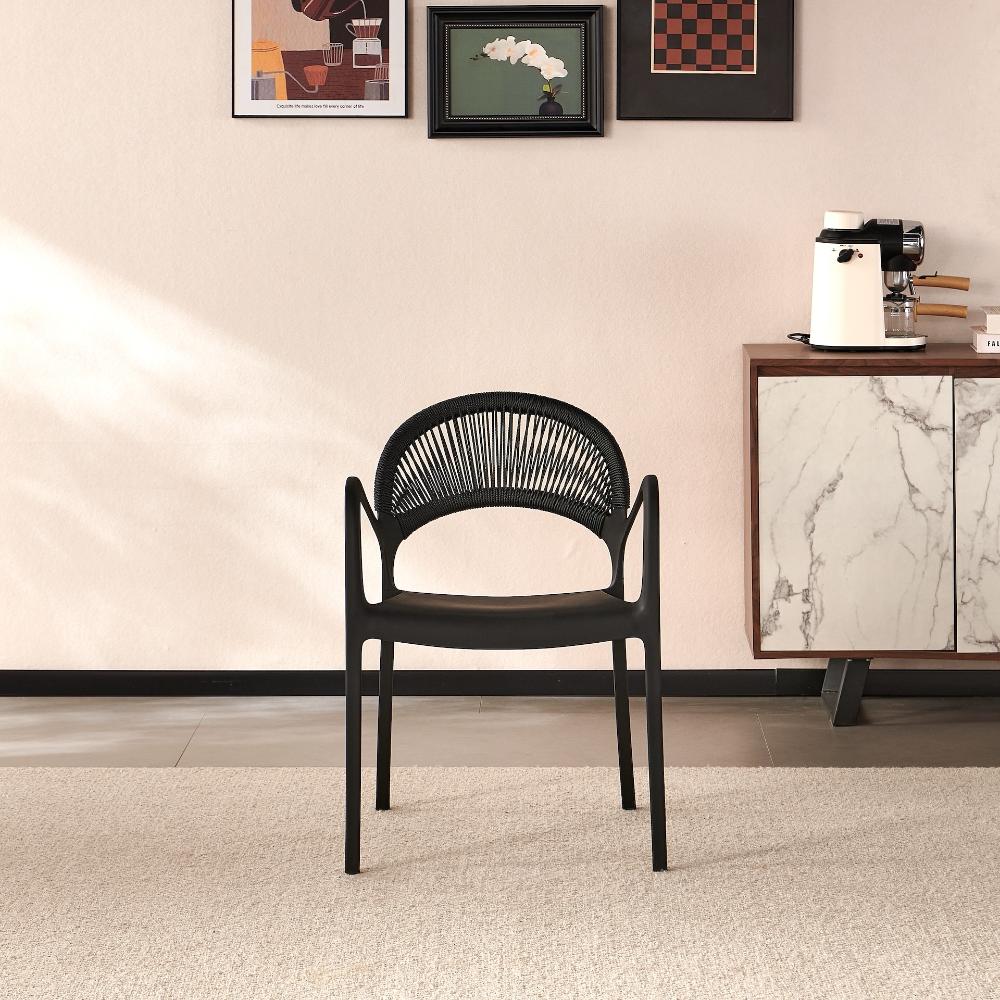 SILLA DE EXTERIOR CON BRAZOS DAYTONA BLANCA