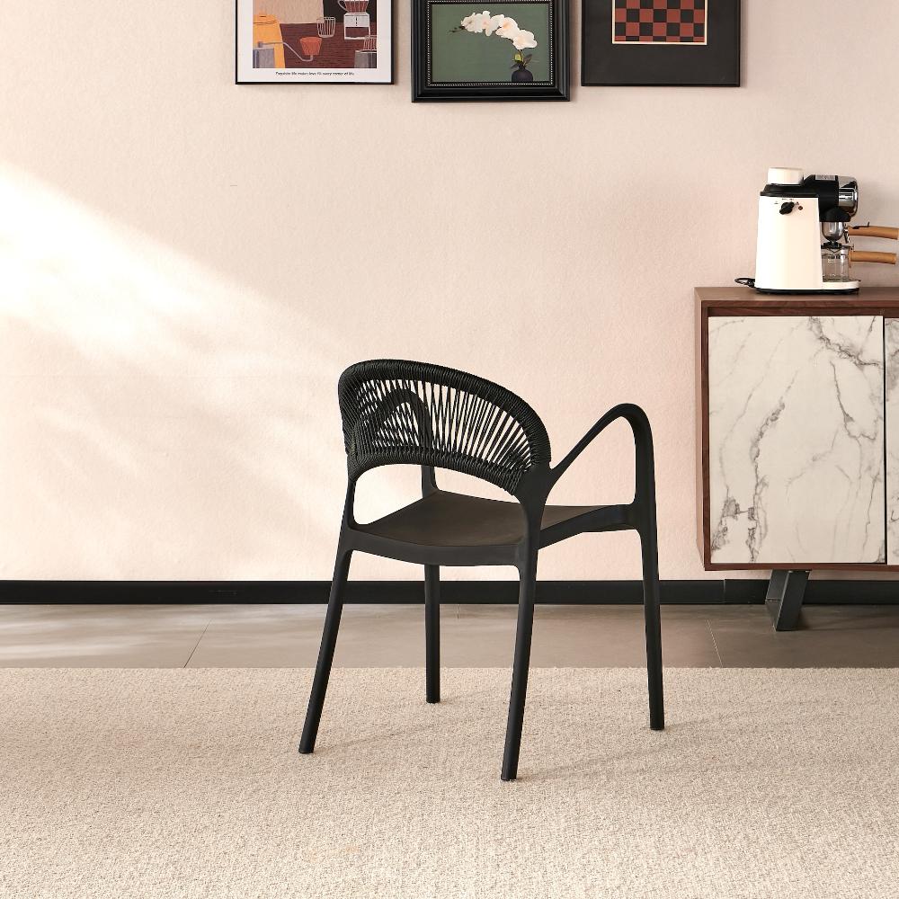 SILLA DE EXTERIOR CON BRAZOS DAYTONA BLANCA