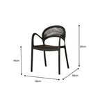 SILLA DE EXTERIOR CON BRAZOS DAYTONA BLANCA