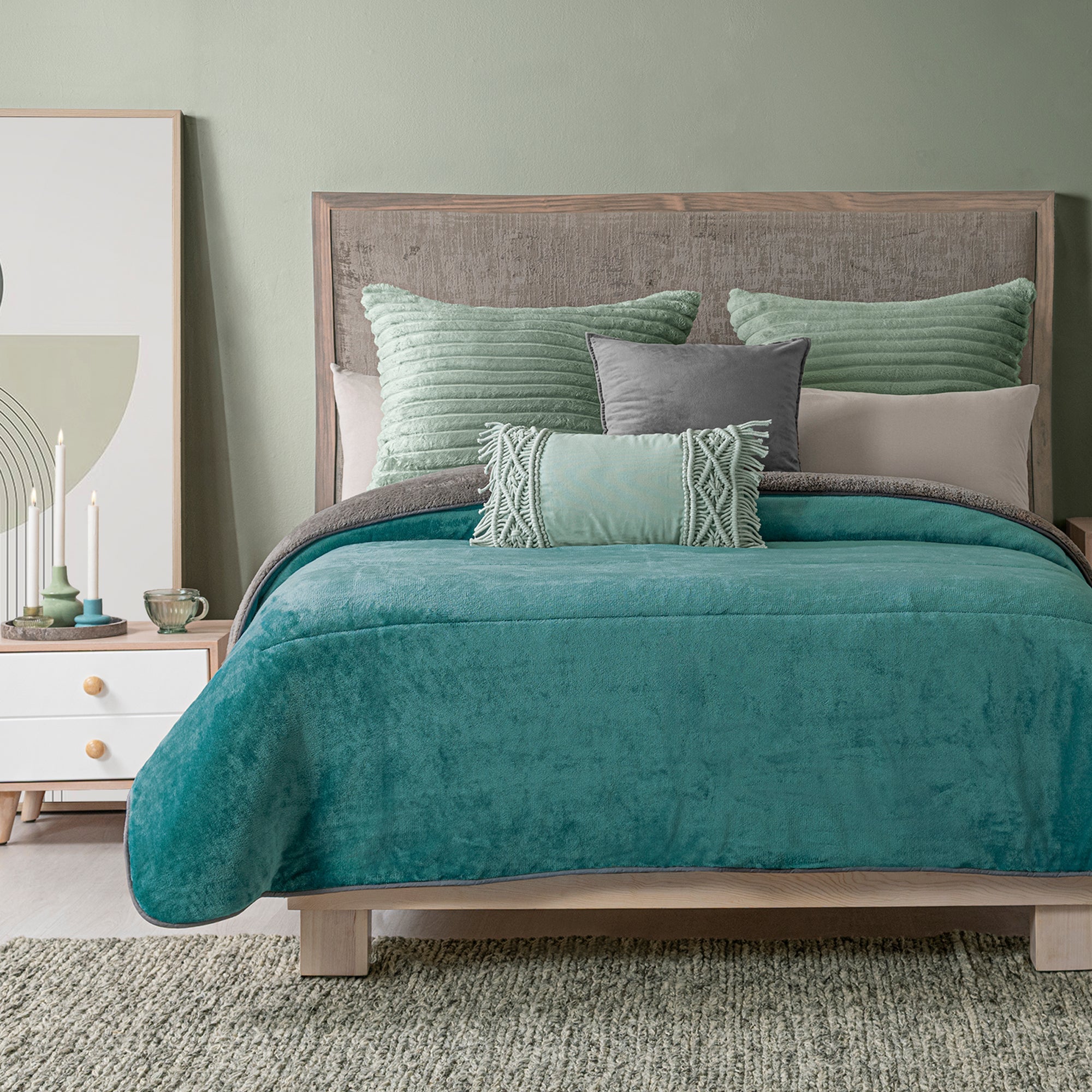 COBIJA INVERNAL TURQUESA