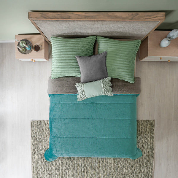 COBIJA INVERNAL TURQUESA