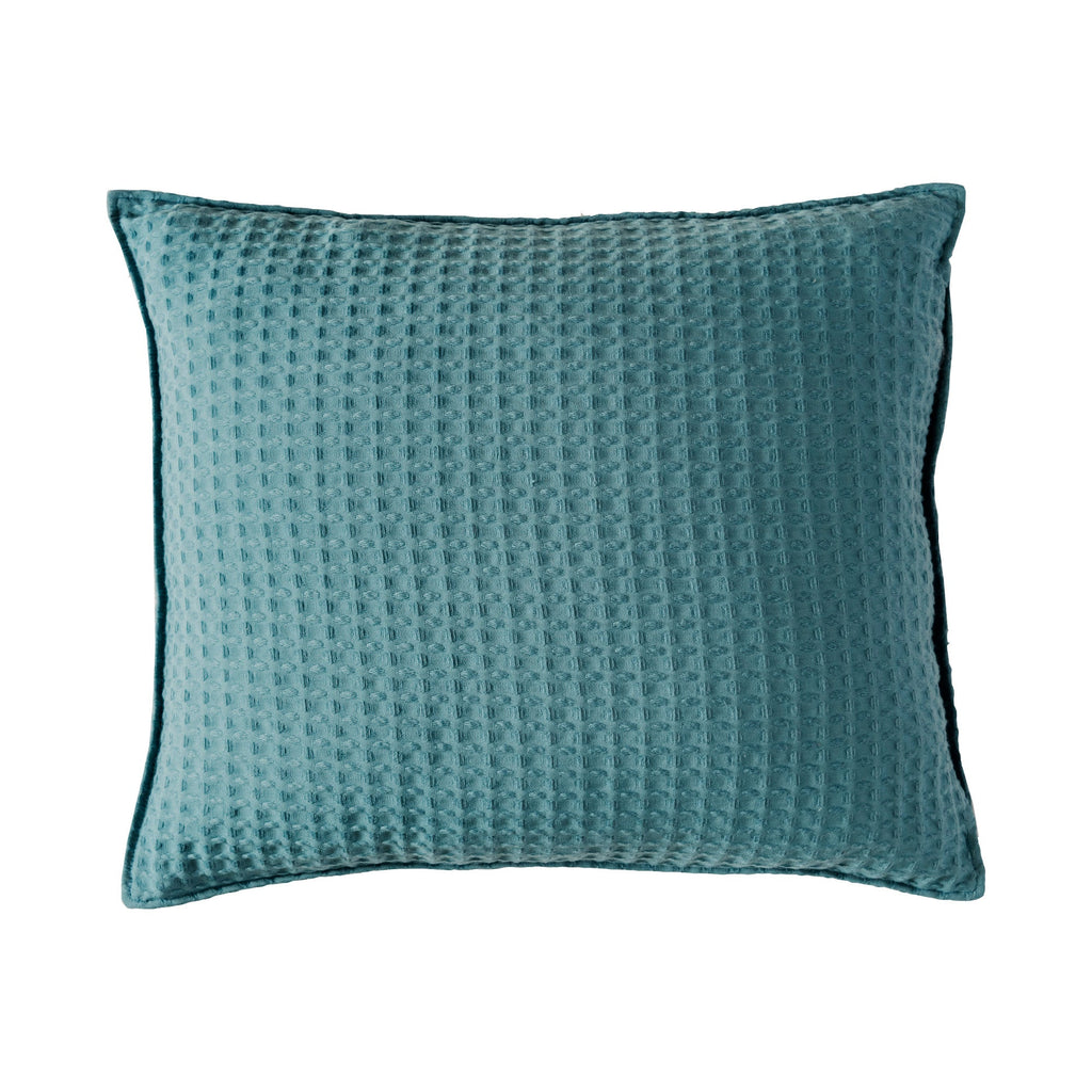 FUNDA DE ALMOHADA WAFFLE TURQUESA