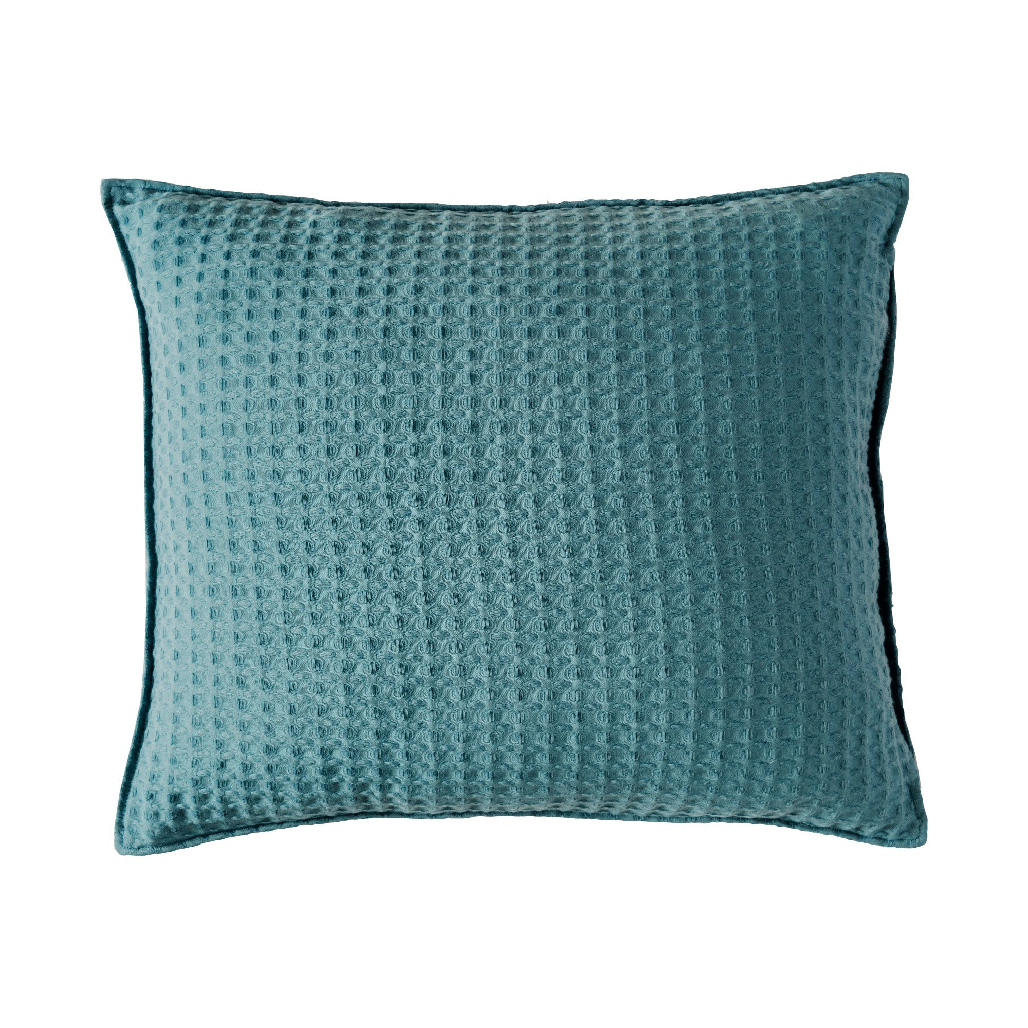 FUNDA DE ALMOHADA WAFFLE TURQUESA