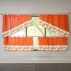 CORTINAS DE COCINA FLOR DE DURAZNO