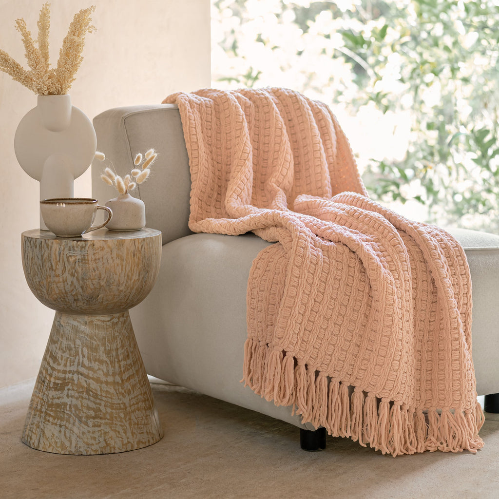 COBIJA EVEREST CHENILLE ROSE