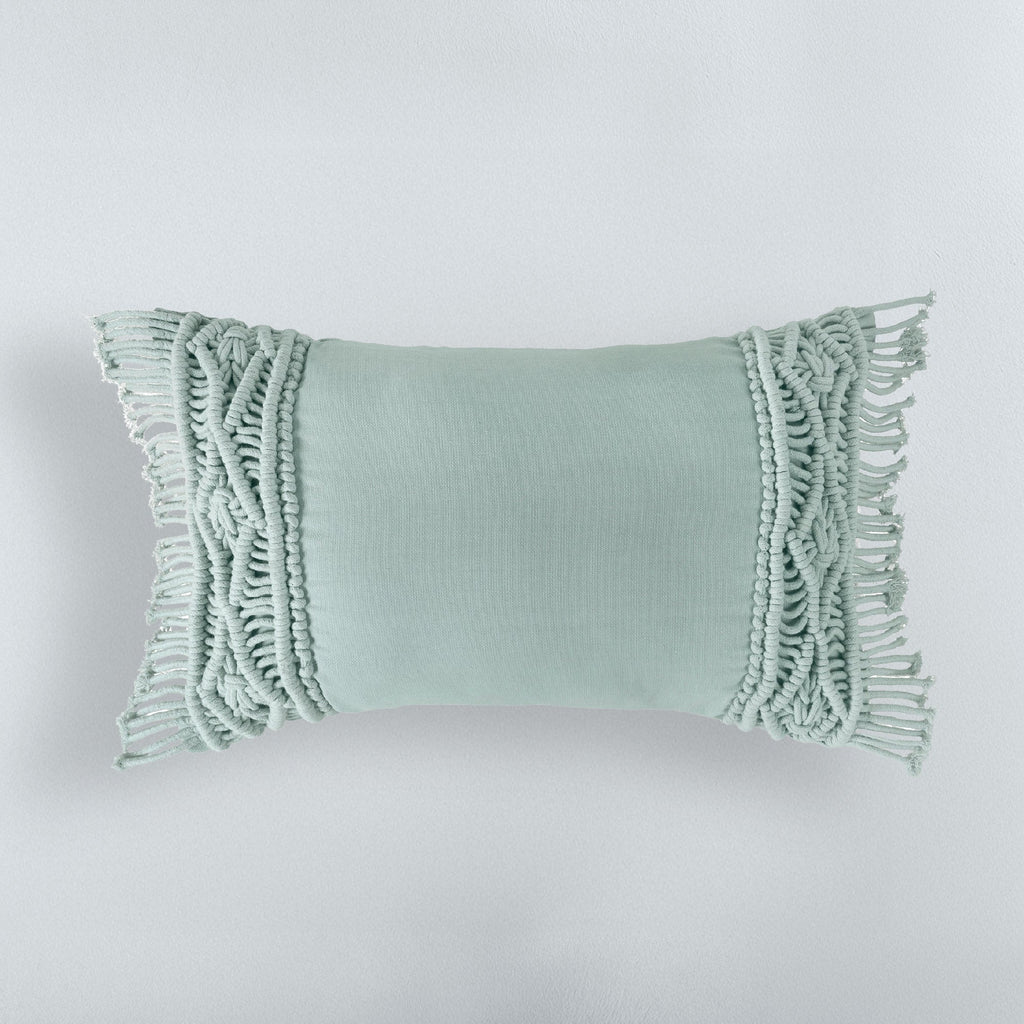 FUNDA DE COJÍN MACRAME AQUA