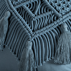 FUNDA DE COJÍN MACRAME INDIGO
