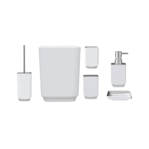 ACCESORIOS DE BAÑO 6 PIEZAS UNICOLOR