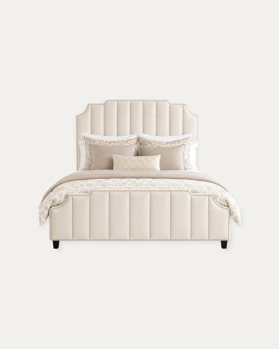 CAMA AMARA TAPIZADO LINEAL CON PIECERO