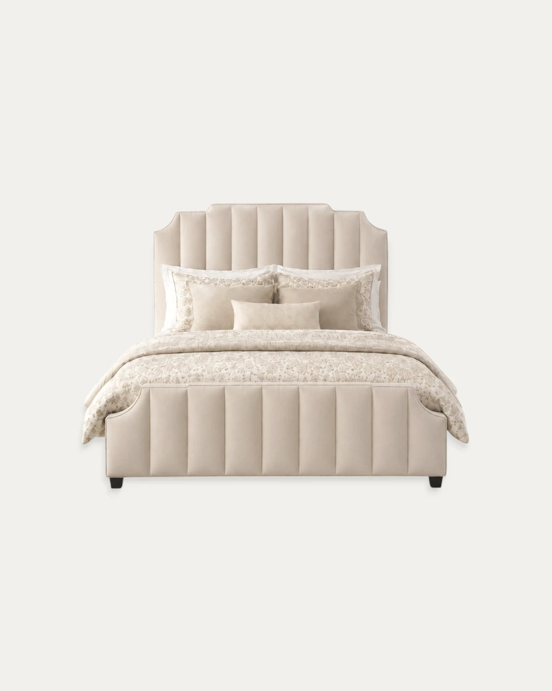 CAMA AMARA TAPIZADO LINEAL CON PIECERO