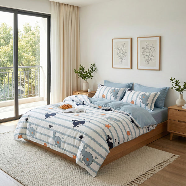 TENDIDO ACOLCHADO BALLENAS