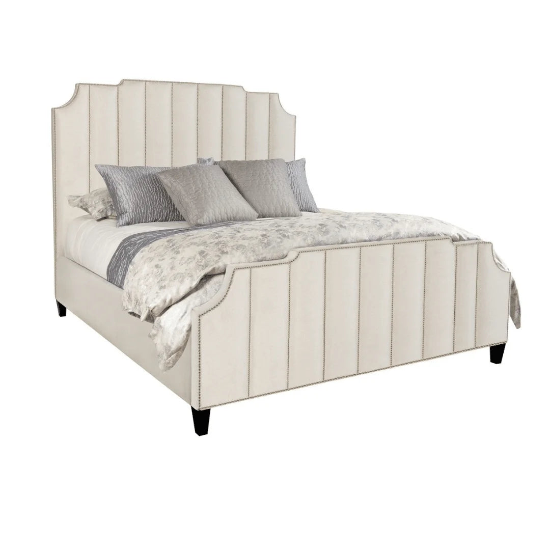 CAMA AMARA TAPIZADO LINEAL CON PIECERO