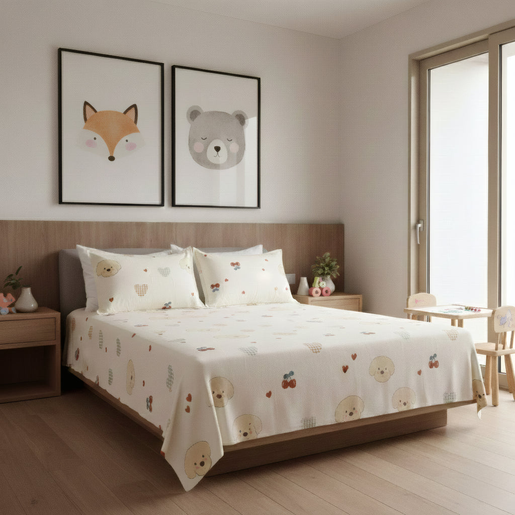 JUEGO DE SÀBANA ESTAMPADA CAMA DOBLE 140 EN ALGODON