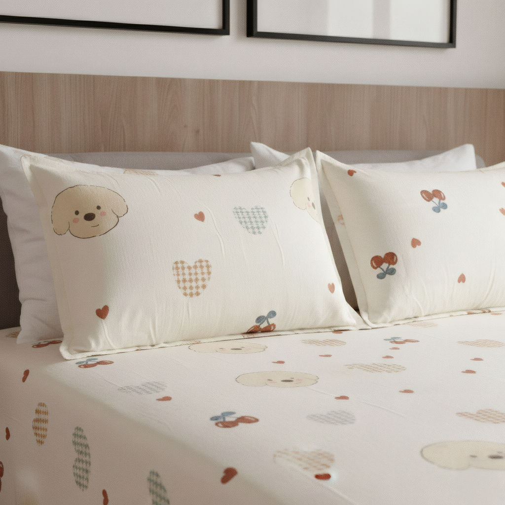 JUEGO DE SÀBANA ESTAMPADA CAMA DOBLE 140 EN ALGODON