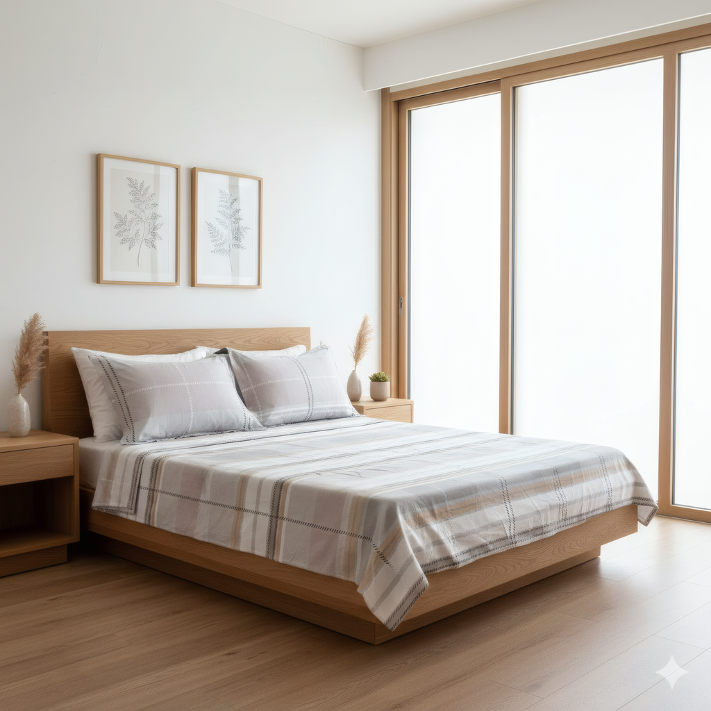 JUEGO DE SÀBANA ESTAMPADA CAMA DOBLE 140 EN ALGODON