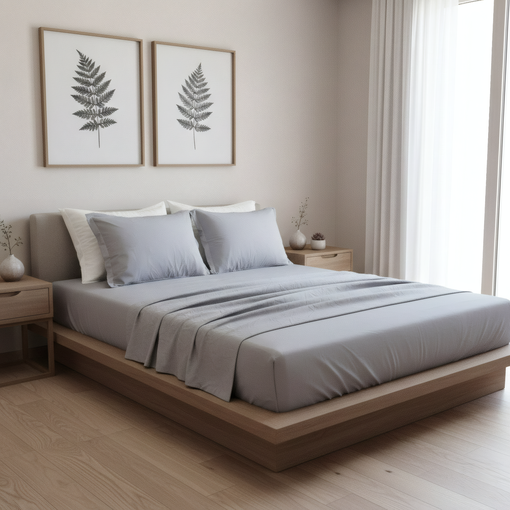 JUEGO DE SABANA UNICOLOR DOBLE 140 EN ALGODON