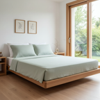 JUEGO DE SABANA UNICOLOR DOBLE 140 EN ALGODON