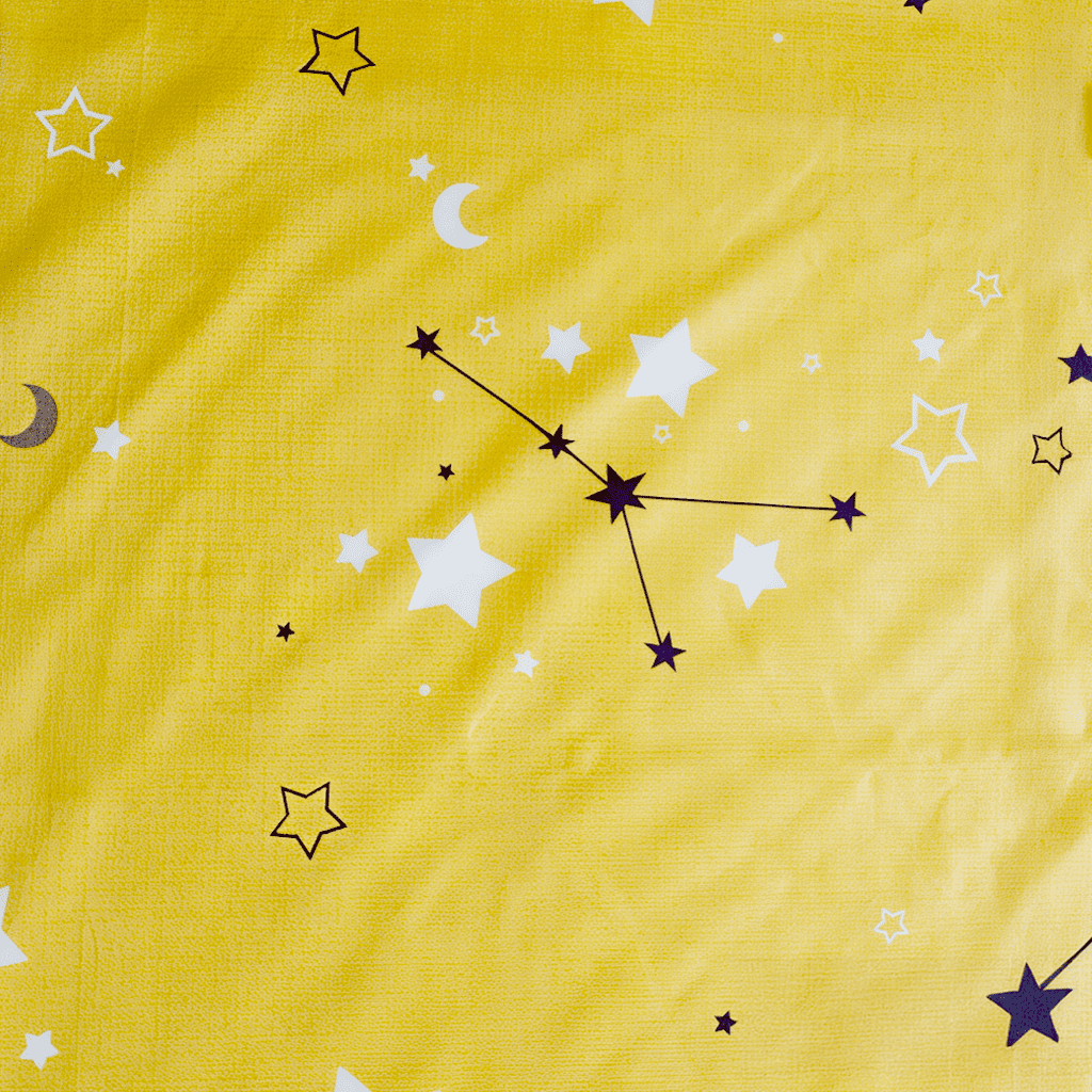 JUEGO DE SÀBANA PRINT ESTRELLAS AMARILLAS