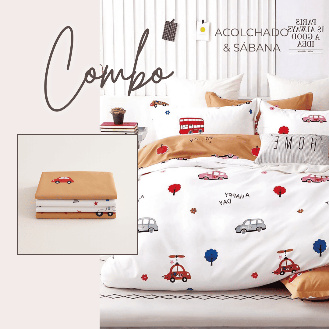 KIT ACOLCHADO + JUEGO DE SABANA CARS