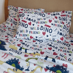 KIT ULTRADELGADO + JUEGO DE SABANAS MUNDO DINO