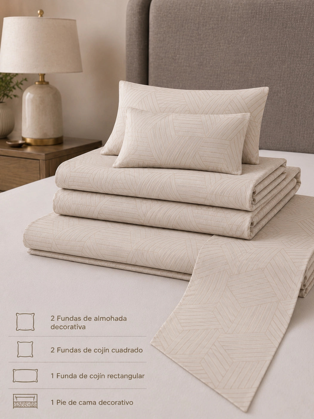SET DE CAMA X 6 PIEZAS MILAN