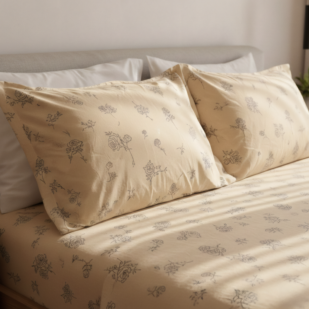 JUEGO DE SÀBANA ESTAMPADA CAMA DOBLE 140 EN ALGODON