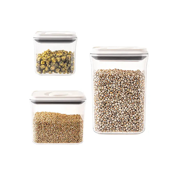 SET 3 RECIPIENTE HERMETICOS TRANSPARENTE