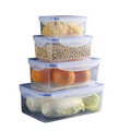 SET 4 RECIPIENTES HERMETICOS PARA ALIMENTOS