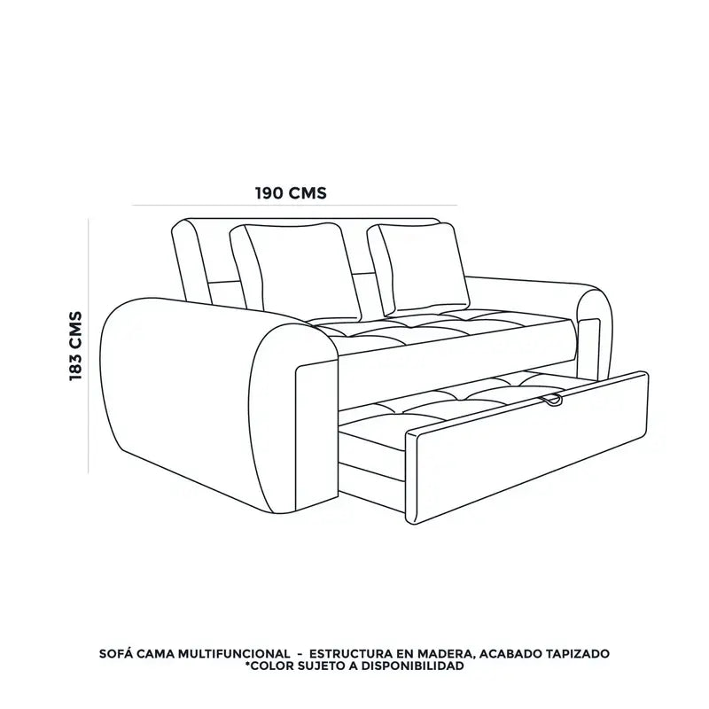 SOFACAMA MULTIFUNCIONAL OBELISCO MARFIL