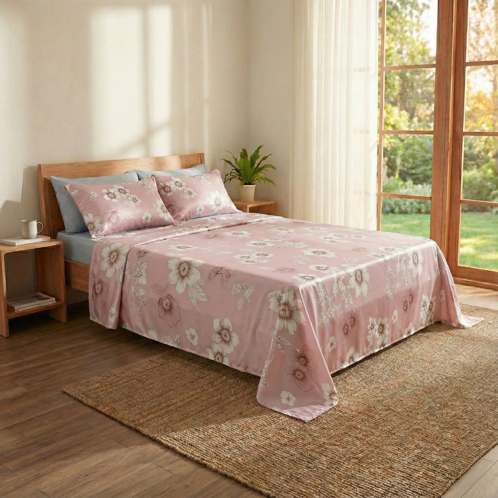 JUEGO DE SÀBANA PRIMAVERA ROSA