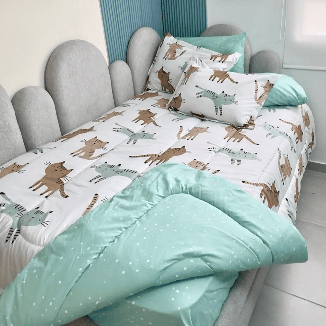 TENDIDO ACOLCHADO PRINT CATS