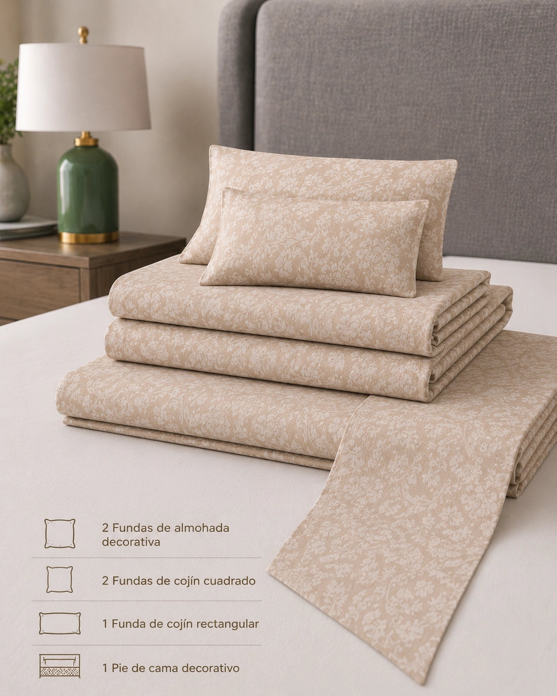 SET DE CAMA X 6 PIEZAS VERONA